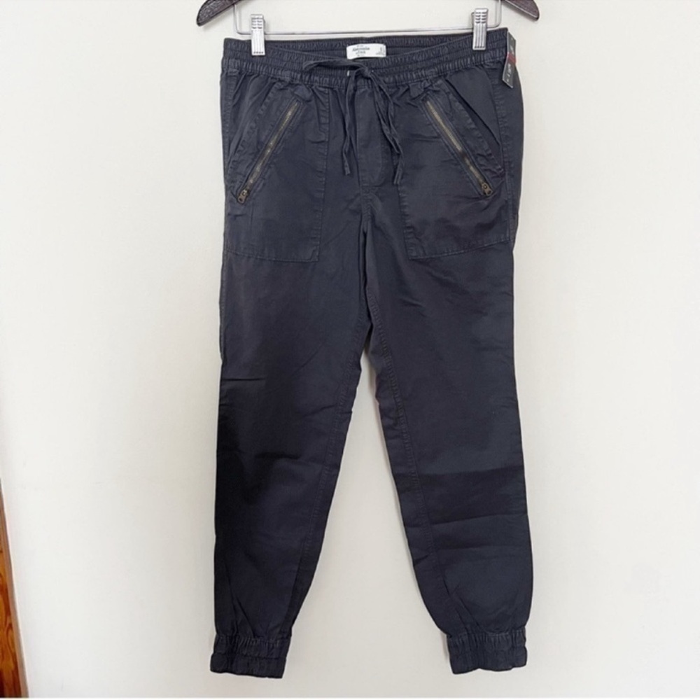Abercrombie & Fitch Women’s Joggers Navy Blue Elastic Waist Casual New Small